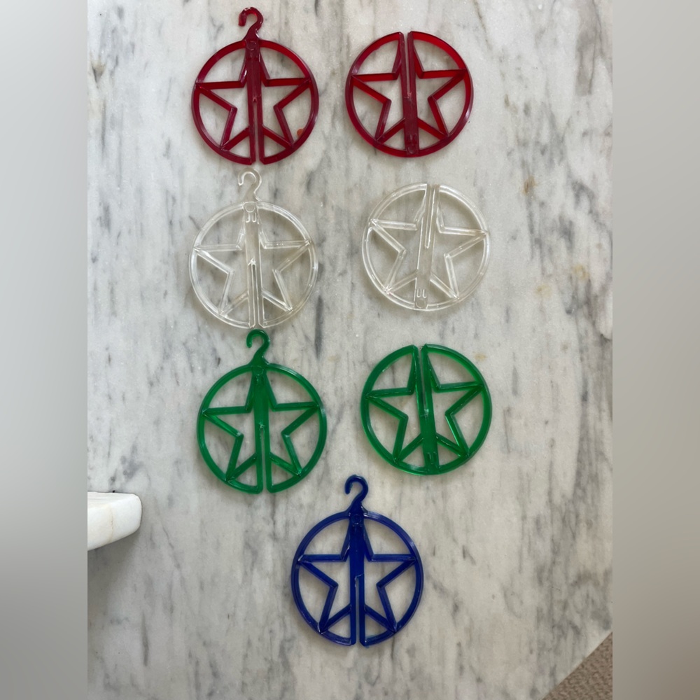 Vintage Lucite Holiday Star Ornaments
